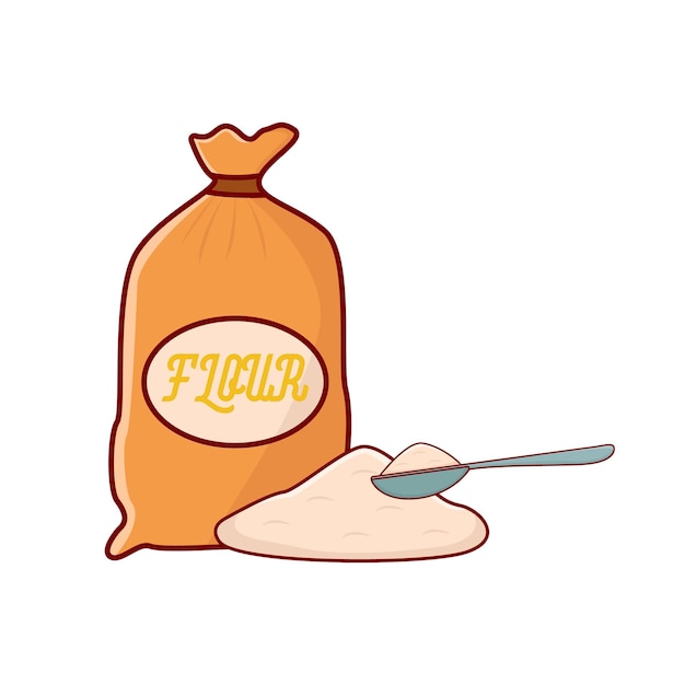 Vector illustration of flour