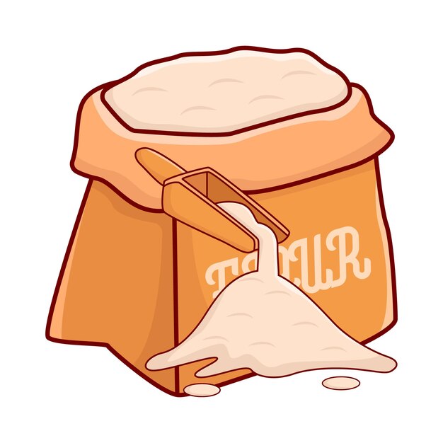 Vector illustration of flour