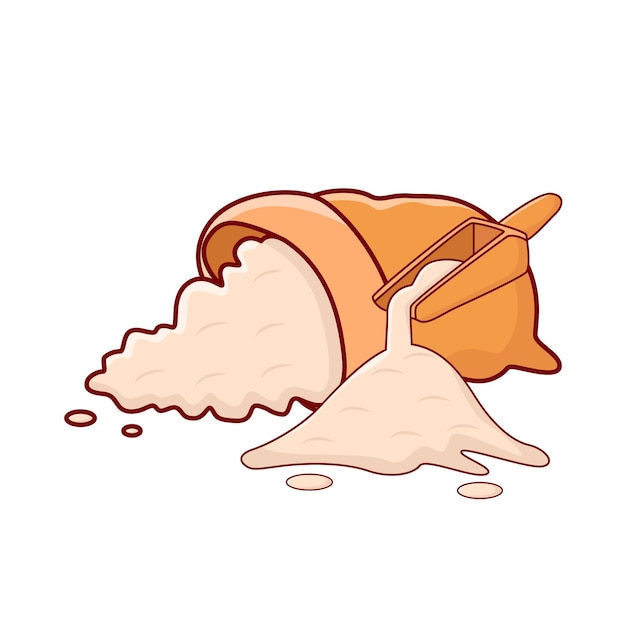 Vector illustration of flour