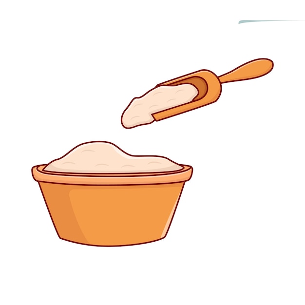 Vector illustration of flour