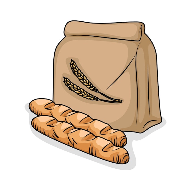 Illustration of flour