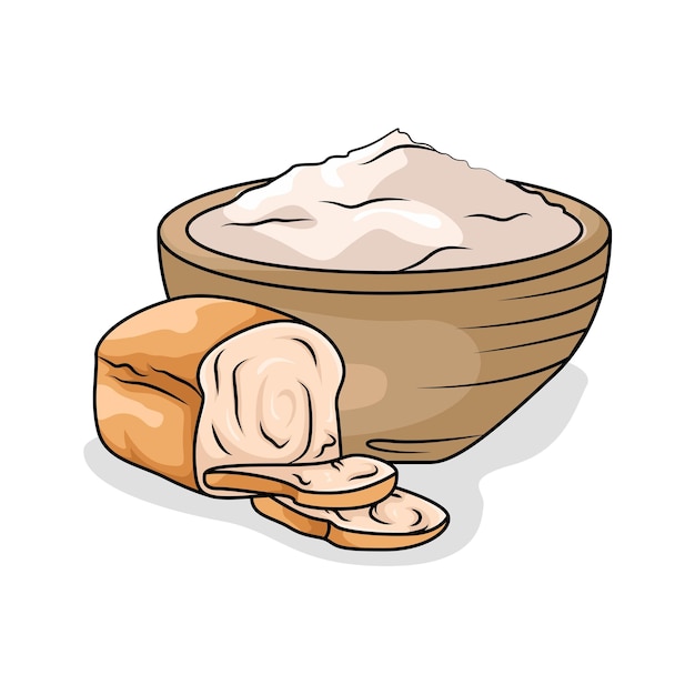 Vector illustration of flour