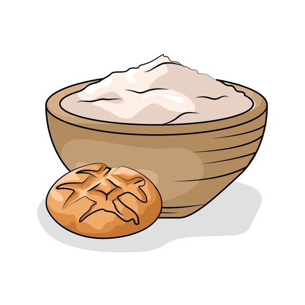 Vector illustration of flour