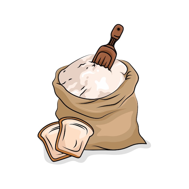 Vector illustration of flour