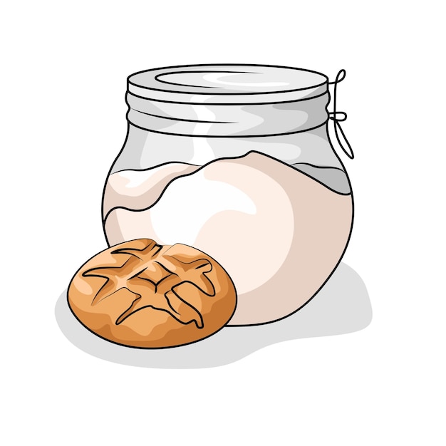 Vector illustration of flour