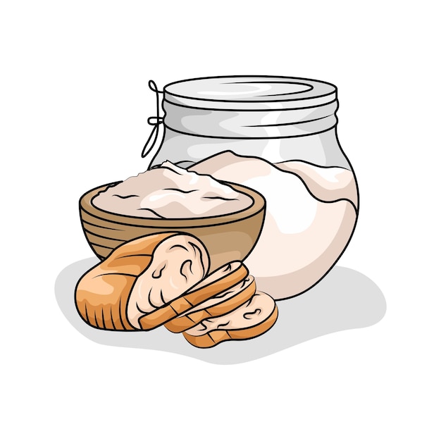 Vector illustration of flour