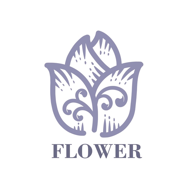 Illustration flower logo icon vector