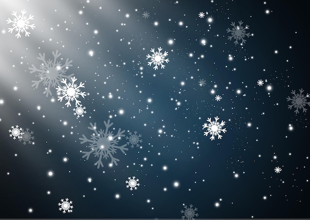 Illustration of flying snow on a transparent background.Natural phenomenon of snowfall or blizzard.