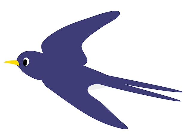 Illustration of the flying swallow