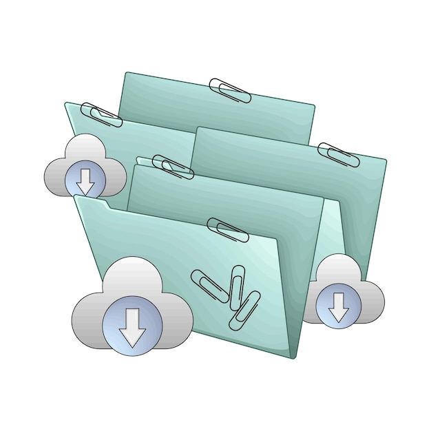 Vector illustration of folder