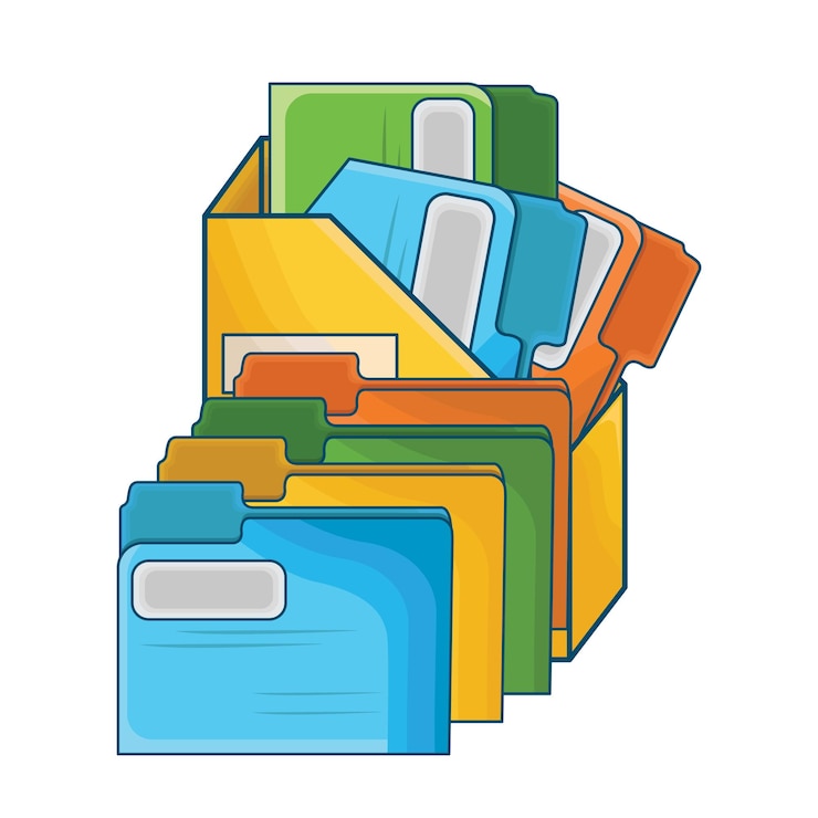 Vector illustration of folder