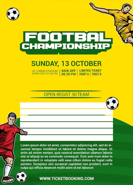 illustration of football poster match