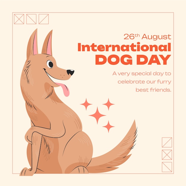 ベクトル 国際犬の日のお祝いのイラスト