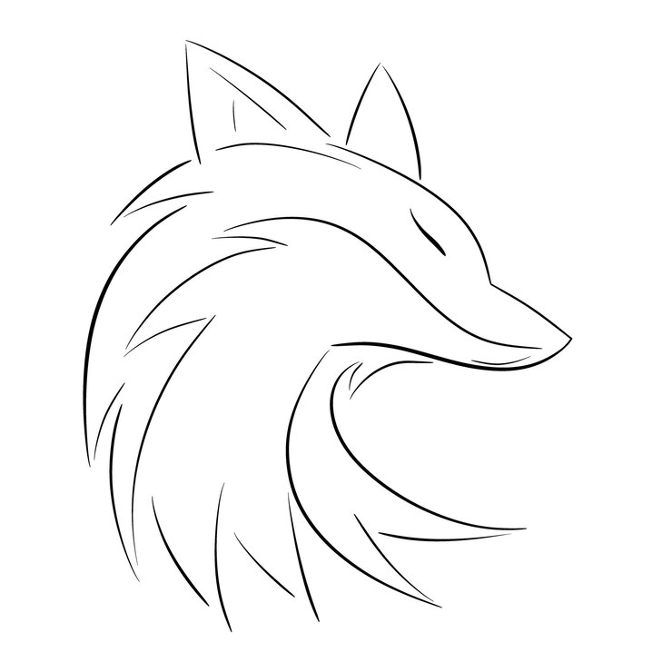 Vector illustration of fox logo