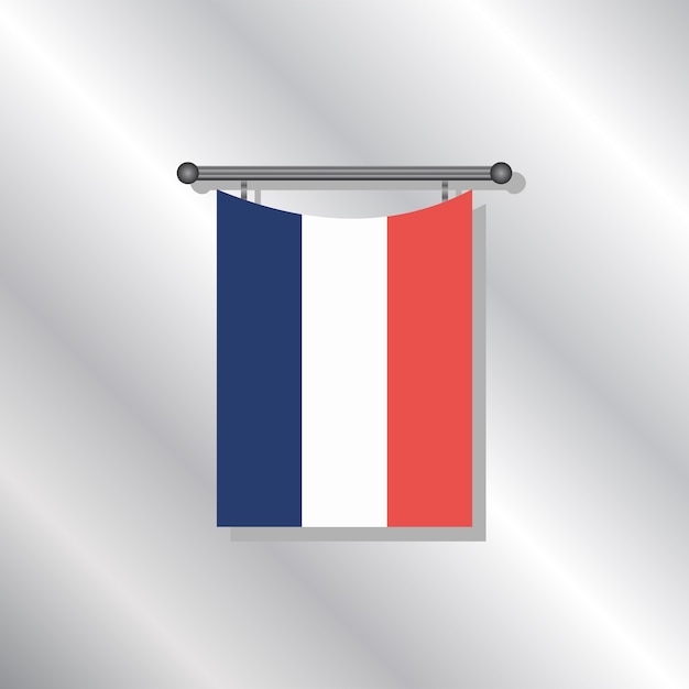 Illustration of France flag Template