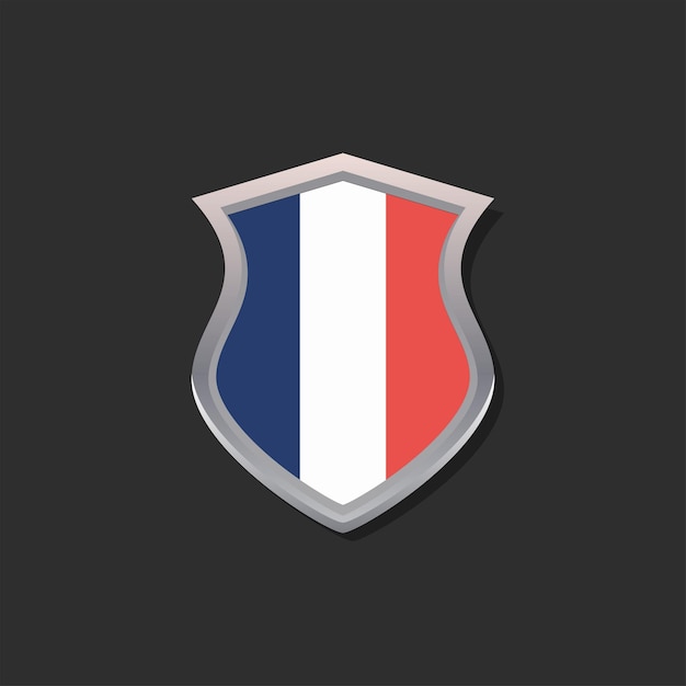 Illustration of France flag Template