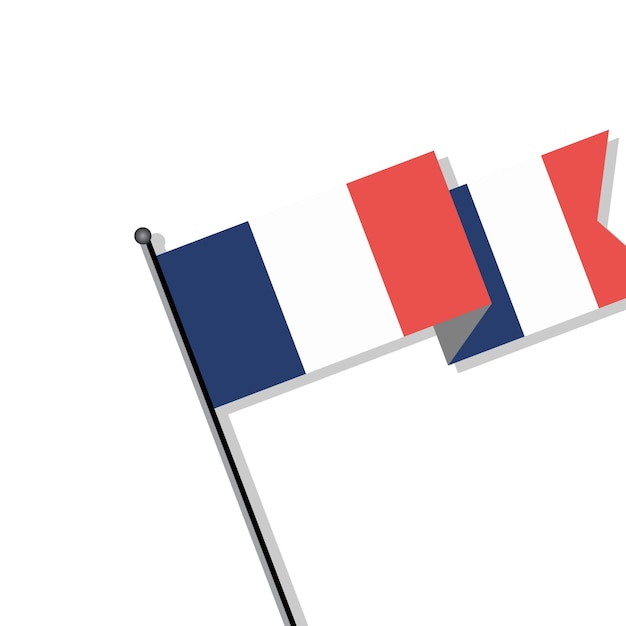 Vector illustration of france flag template