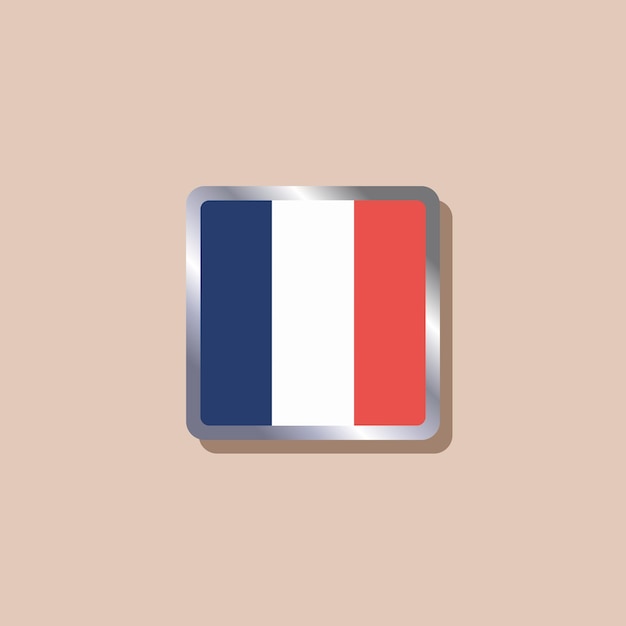フランスの旗テンプレートのイラスト