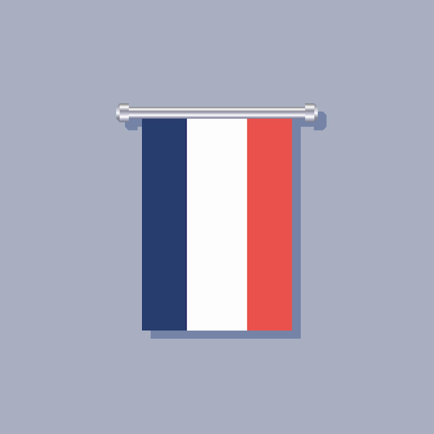 Illustration of France flag Template