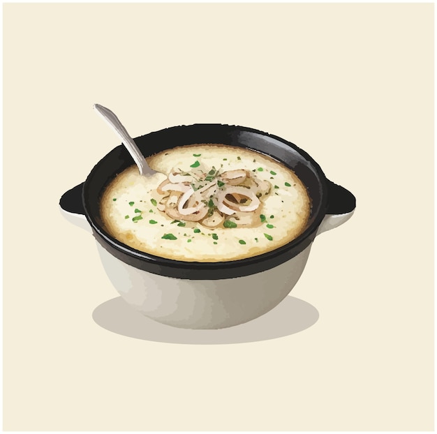 Illustration of a french onion soup 1