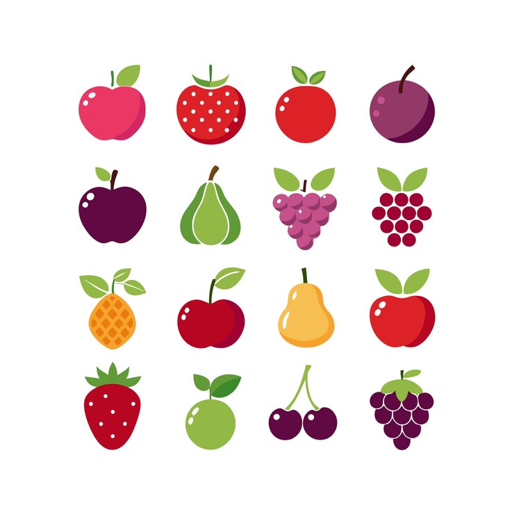 Vector illustration of fresh fruit concept