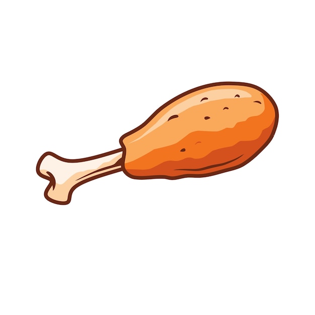 illustration of a fried chicken leg