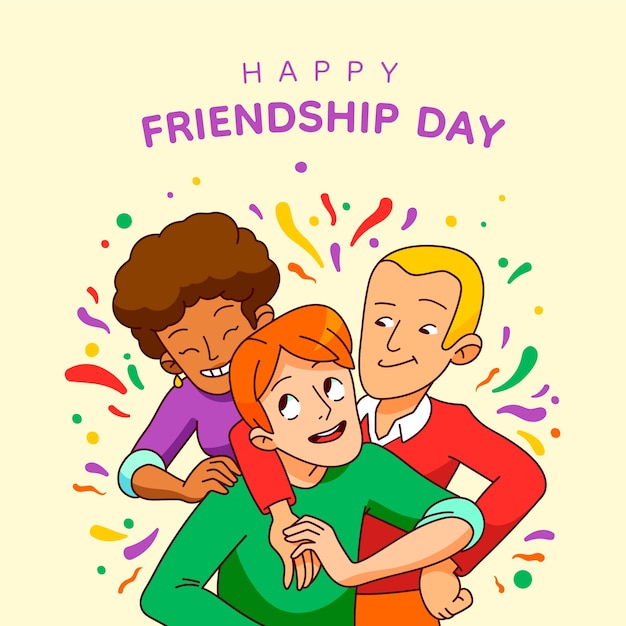 友情の日を祝うためのイラスト