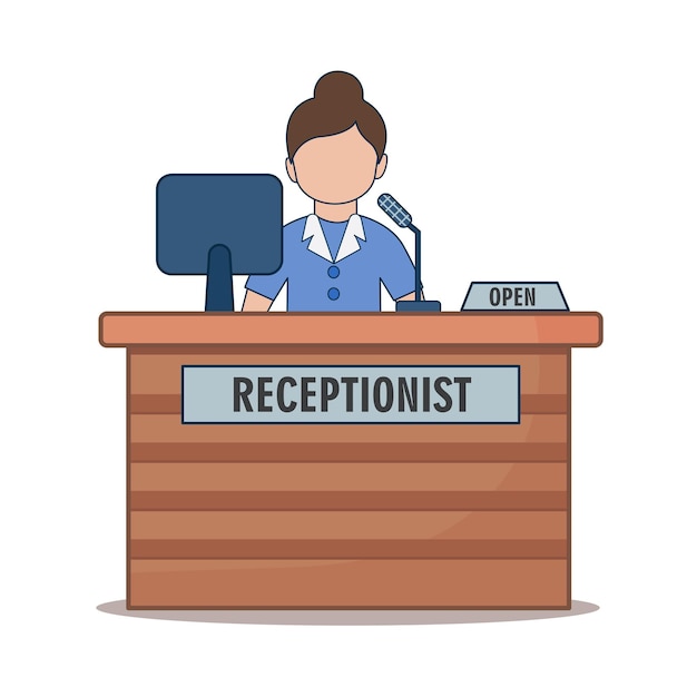 illustration of front desk