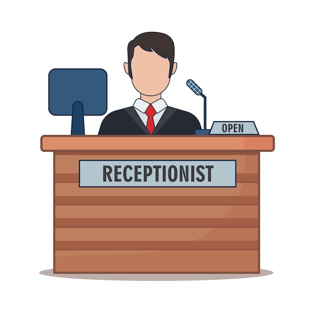 illustration of front desk
