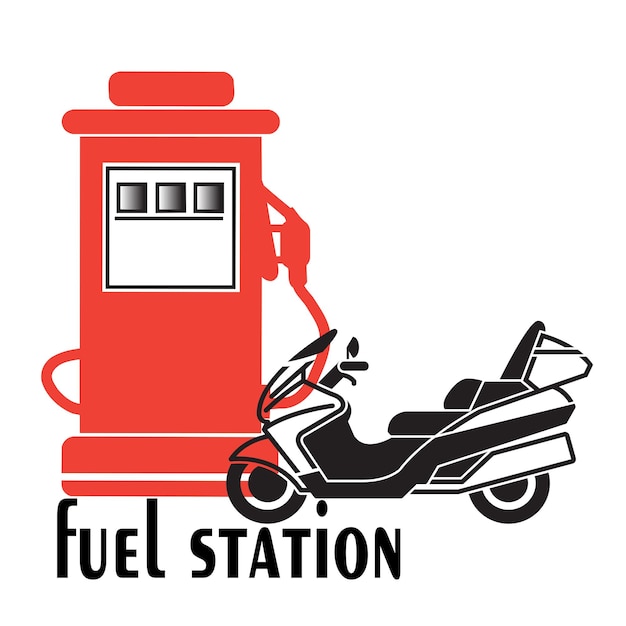 Vector illustration of fuel station vector art