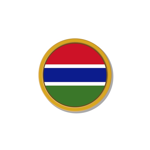 Illustration of Gambia flag Template