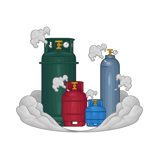 Vector illustration of gas