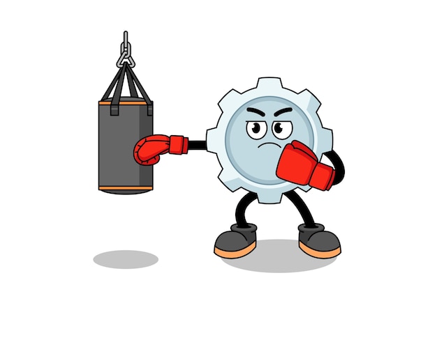 Illustration of gear boxer