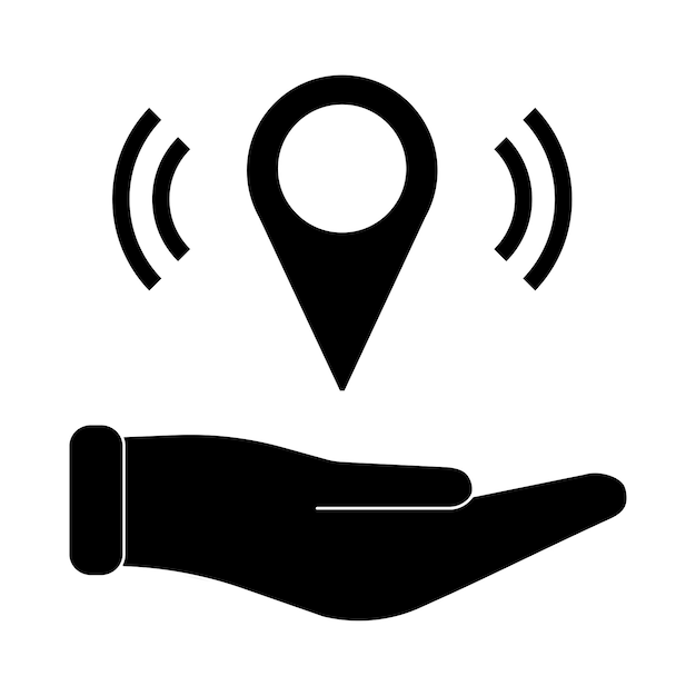 illustration of the geolocation sign on a transparent background