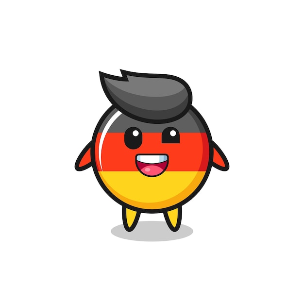 Illustration of an germany flag badge character with awkward poses