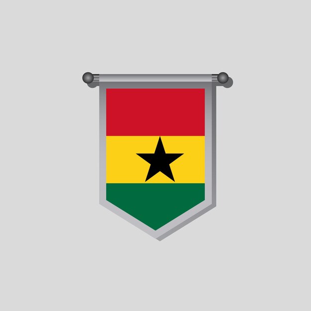 Illustration of ghana flag template