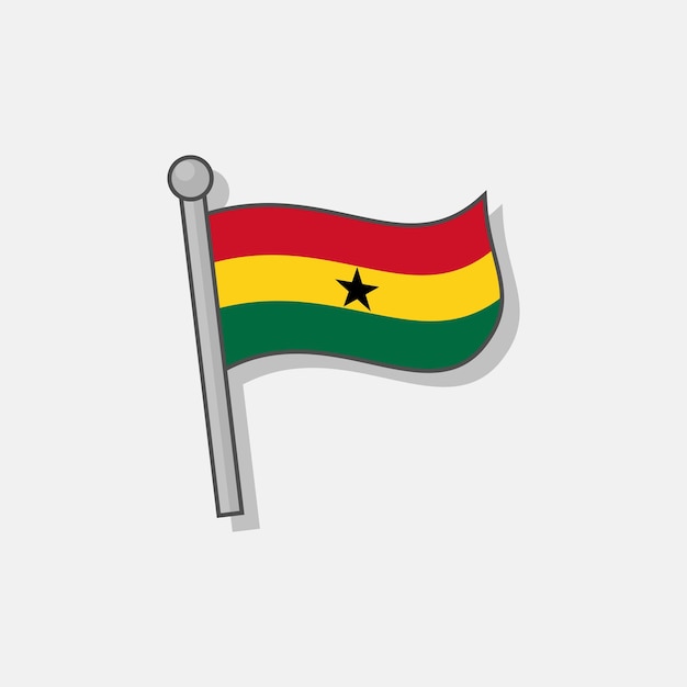 illustration of ghana flag template