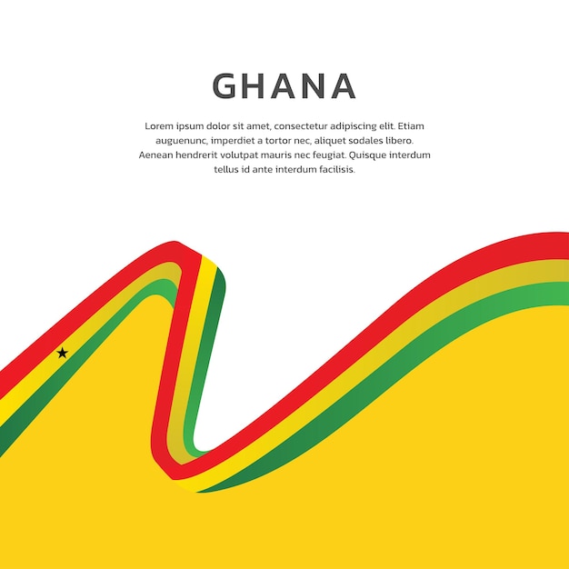 Illustration of Ghana flag Template