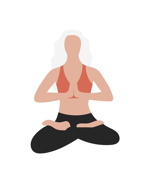 Illustration of a girl in a yoga pose