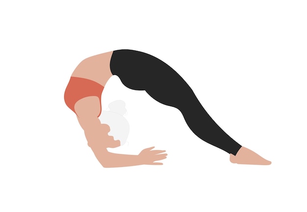 Illustration of a girl in a yoga pose