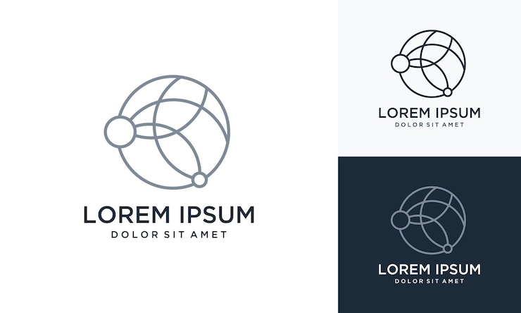 Vector illustration of global technology logo design inspiration