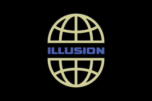 Premium Vector An illustration of a globe with the word illusion on it