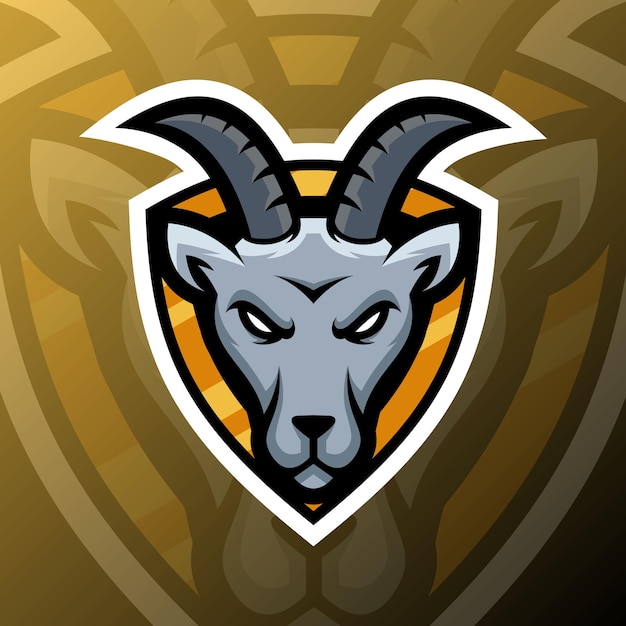 illustration of a goat in esport logo style