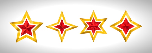 Vector illustration of golden stars