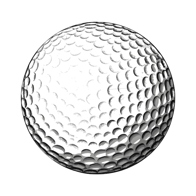 Vector illustration of golf ball