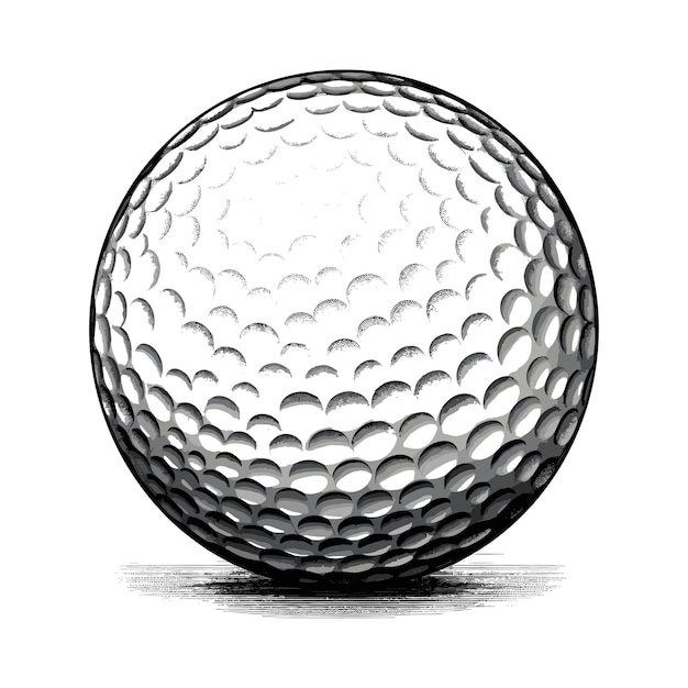 Vector illustration of golf ball