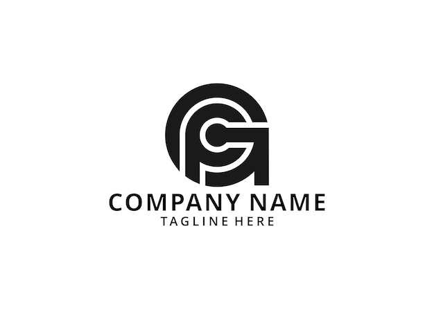 Illustration GP or PG monogram logo