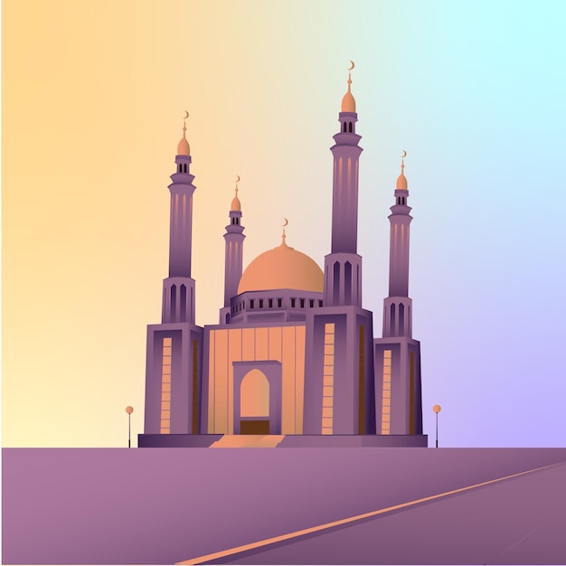 Illustration of gradient mosque