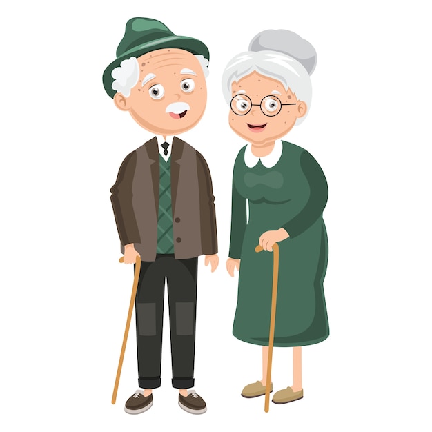 Illustration Of Grandparents 