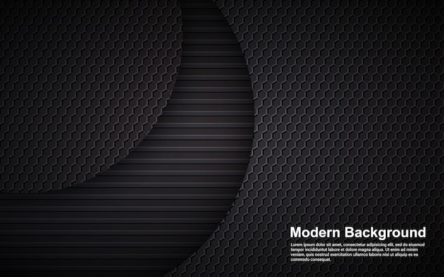 Vettore grafico dell'illustrazione di progettazione moderna di lusso di colore nero del fondo astratto